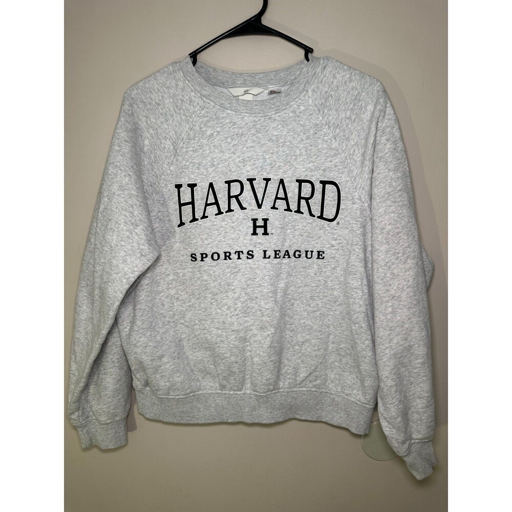 H&M Women's Harvard Grey Sweatshirt Size XS